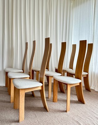 Iris Chairs by Bob Van Den Berghe for Van Den Berghe-Pauvers, Belgium, 1980s, Set of 8-GQD-2040574