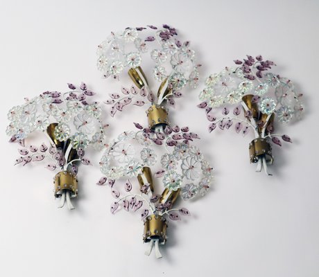 Iris Crystal Flowers in the style of Oswald Haerdtl for Lobmeyr, 1950s-ESB-1377442