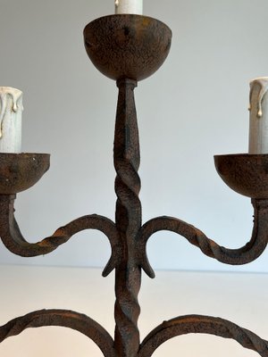 Iron 5-Arm Candleholder, 1950s-BA-1691676