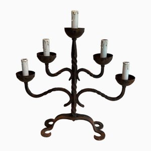 Iron 5-Arm Candleholder, 1950s-BA-1691676