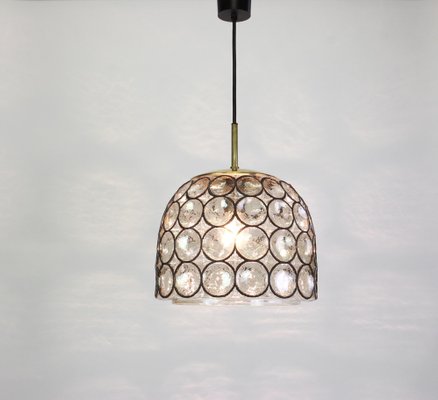 Iron and Clear Glass Pendant Lights from Limburg, Germany, 1960s-UGR-1085966