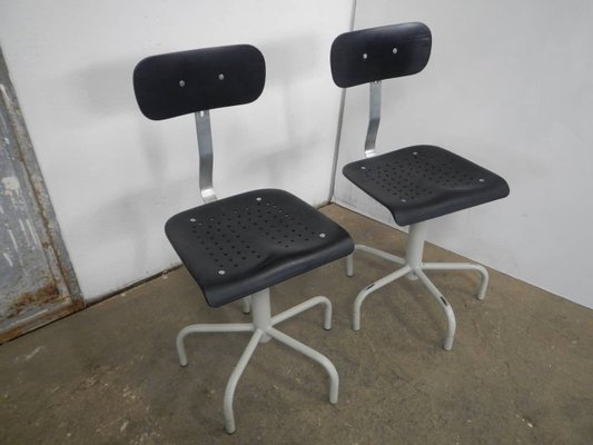 Iron and Plastic Stools, 1980s, Set of 2-WWQ-1111929