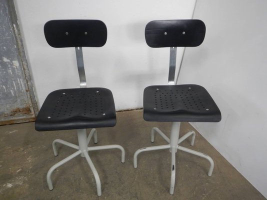 Iron and Plastic Stools, 1980s, Set of 2-WWQ-1111929