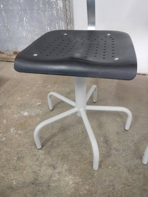 Iron and Plastic Stools, 1980s, Set of 2-WWQ-1111929