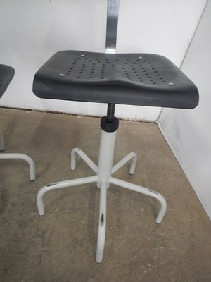 Iron and Plastic Stools, 1980s, Set of 2-WWQ-1111929