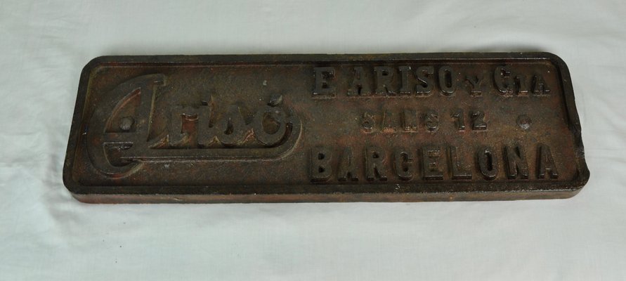 Iron Arisó Barcelona Sign, 1960s-ROJ-630564