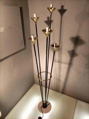 Iron, Brass & Marble Alberello Floor Lamp from Stilnovo-OHK-1133773