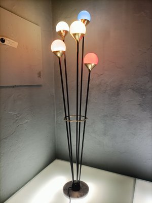 Iron, Brass & Marble Alberello Floor Lamp from Stilnovo-OHK-1133773