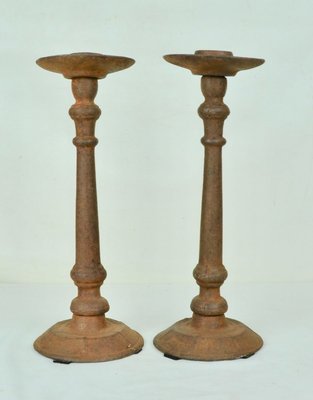 Iron Candleholders, 1940s, Set of 2-ROJ-627291