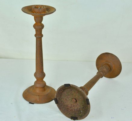 Iron Candleholders, 1940s, Set of 2-ROJ-627291