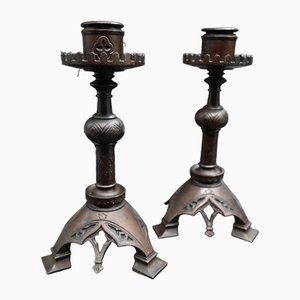 Iron Candlesticks by C.J. Vombach, Frankfurt, Germany, 1880s, Set of 2-RIK-1764101