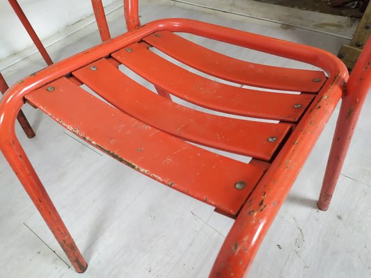 Iron Garden Chairs from Tolix, 1950s, Set of 4-EAD-1719295