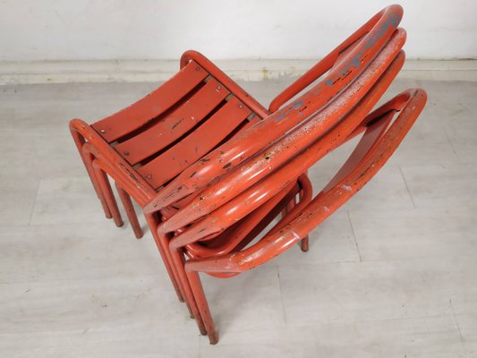 Iron Garden Chairs from Tolix, 1950s, Set of 4-EAD-1719295