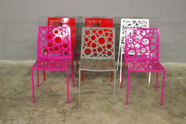 Iron Papeete Chairs, 1970s, Set of 6-KNM-1316976