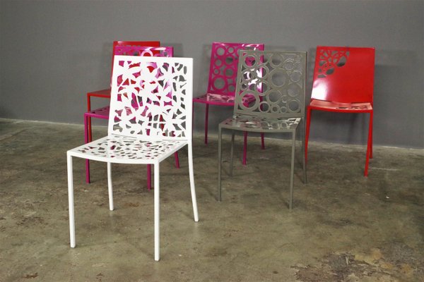 Iron Papeete Chairs, 1970s, Set of 6-KNM-1316976