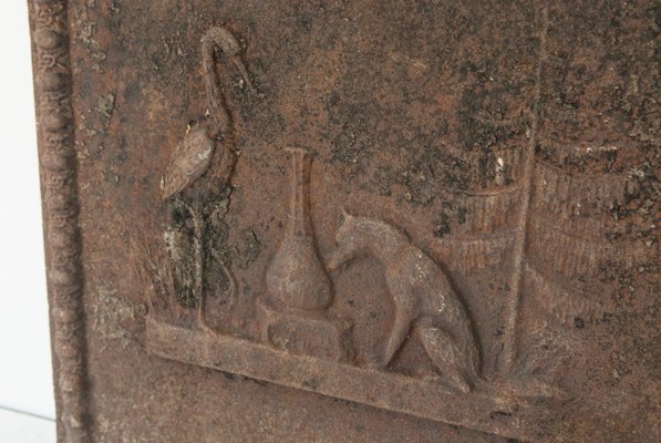 Iron Plaque of The Fox and the Stork-AOI-2042680