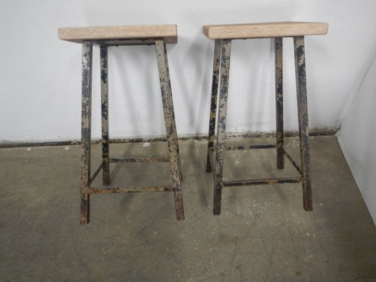 Iron Stools, 1950s, Set of 2-WWQ-1080021