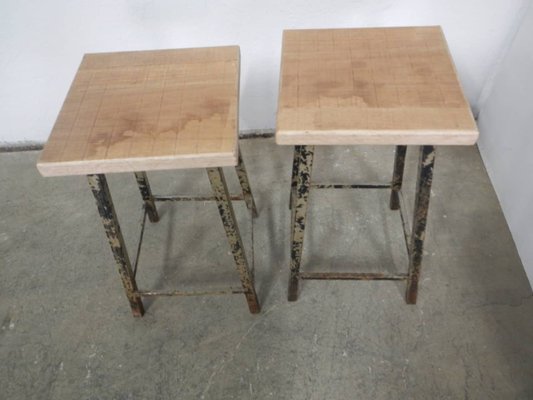 Iron Stools, 1950s, Set of 2-WWQ-1080021