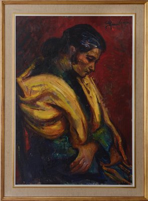 Isidre Nonell and Monturiol, Follower, Gypsy Lady, 1970s, Oil on Canvas-AOI-2019928