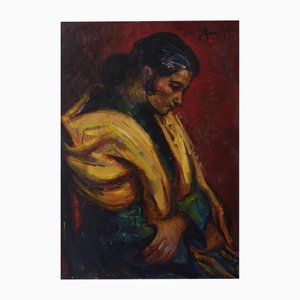 Isidre Nonell and Monturiol, Follower, Gypsy Lady, 1970s, Oil on Canvas-AOI-2019928