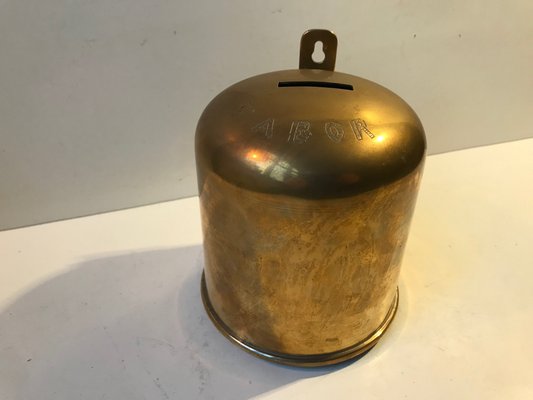 Israeli Brass Church Collection Box, 1920s-LCR-872958