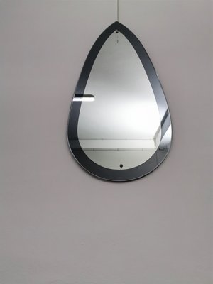 Itailan Wall Drop Mirror with Gray Mirrored Glass, 1970s-ZST-1415151