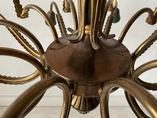 Italian 15-Armed Sputnik Chandelier in Brass, Italy, 1950s-RDS-1453400