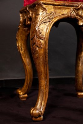 Italian 18th Century Gilt-Wood Stools, 1750s, Set of 2-MBH-1031991