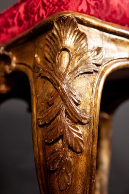 Italian 18th-Century Giltwood Stool, 1750-MBH-1032675