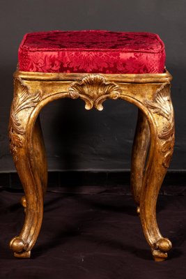 Italian 18th-Century Giltwood Stool, 1750-MBH-1032675