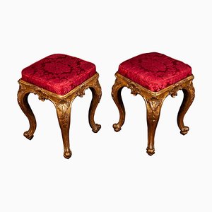 Italian 18th-Century Giltwood Stool, 1750-MBH-1032675