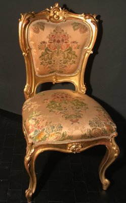 Italian 19th Century Gilt Living Room Set with Sofà and Armchairs, Set of 3-MBH-1032164