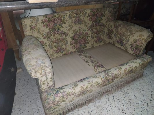 Italian 2-Seat Damask Sofa, 1980s-RAQ-739215