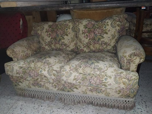 Italian 2-Seat Damask Sofa, 1980s-RAQ-739215