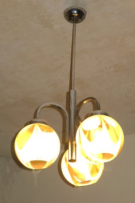 Italian 3-Arm Chandelier in Murano Glass, 1960s-ED-1799405