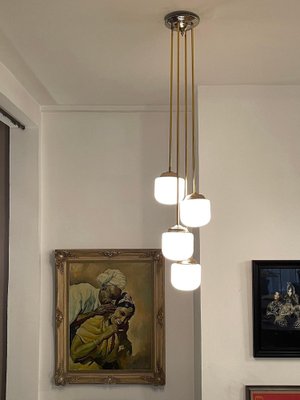 Italian 4-Light Pendant Lamp, 1970s-GXL-1181281