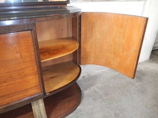 Italian 6-Door Sideboard with Mirror in the Style of Paolo Buffa, 1940s, Set of 2-WWQ-782234