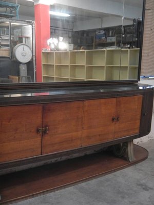 Italian 6-Door Sideboard with Mirror in the Style of Paolo Buffa, 1940s, Set of 2-WWQ-782234