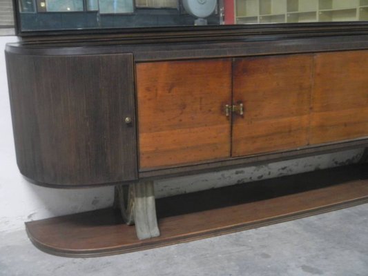 Italian 6-Door Sideboard with Mirror in the Style of Paolo Buffa, 1940s, Set of 2-WWQ-782234