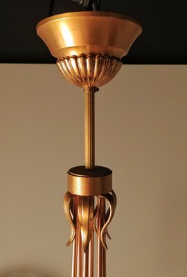 Italian 6-Light Chandelier by Oscar Torlasco, 1960s-ZST-632456