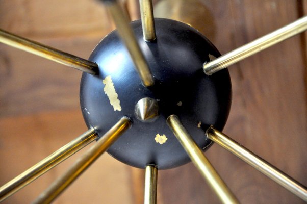 Italian 9-Arm Sputnik Chandelier, 1960s-EJE-892797