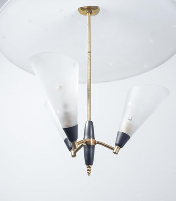 Italian Acidic Glass Chandelier, 1950s-OJE-1360807