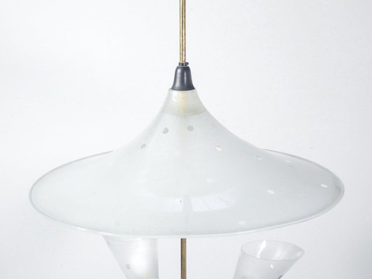 Italian Acidic Glass Chandelier, 1950s-OJE-1360807