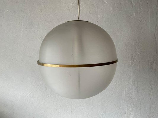 Italian Acrylic and Gold Metal Ball Design Ceiling Lamp, 1970s-RDS-1147842