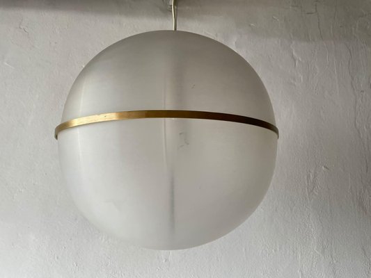 Italian Acrylic and Gold Metal Ball Design Ceiling Lamp, 1970s-RDS-1147842