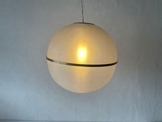 Italian Acrylic and Gold Metal Ball Design Ceiling Lamp, 1970s-RDS-1147842