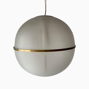 Italian Acrylic and Gold Metal Ball Design Ceiling Lamp, 1970s-RDS-1147842