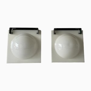 Italian Acrylic Glass Bubble Wall Lamps, Italy, 1960s, Set of 2-RDS-1425601