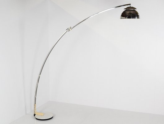 Italian Adjustable Arc Floor Lamp in Chrome by Goffredo Reggiani for Reggiani, 1970s-UQV-822508