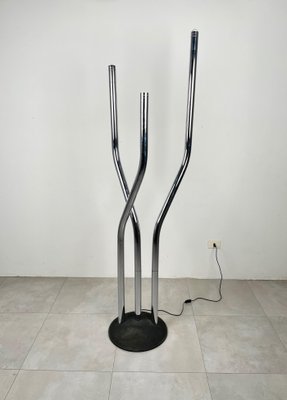 Italian Adjustable Floor Lamp in Chrome by Reggiani, 1970s-LYQ-1297042